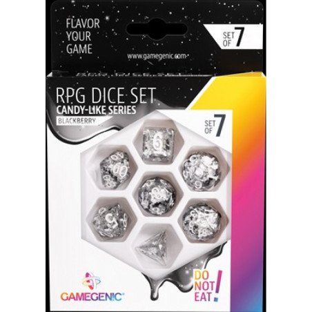 RPG Dice Set / Set de 7 dés Blackberry
