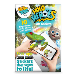 10 Autocollants Holo Héroes à animer