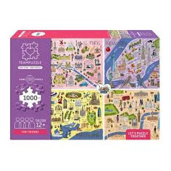 Teampuzzle : City Trips . 1000 pièces (4x250p.)