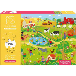 Teampuzzle : A la Ferme 194 pièces ( 64+130p.)
